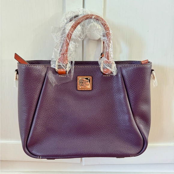 Dooney & Bourke Handbags - NWT Dooney & Bourke Small Zip Top Leather Bag - Purple Plum - Ships fast!
